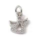 Brass Micro Pave Cubic Zirconia Charms
