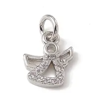 Brass Micro Pave Cubic Zirconia Charms