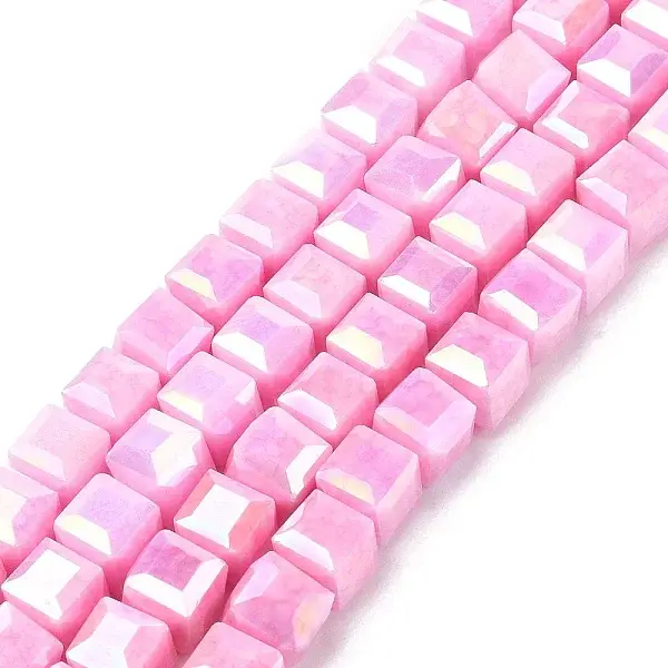Electroplate Opaque Glass Beads Strands