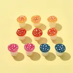 10Pcs Luminous Resin Mushroom Ornament