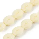 Synthetic Coral Carved Beads Strands