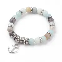 Natural Amazonite Charm Bracelets
