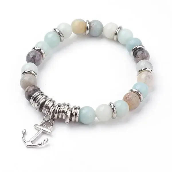 Natural Amazonite Charm Bracelets
