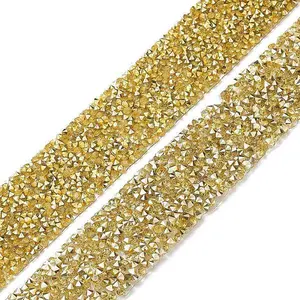Glitter Resin Hotfix Rhinestone(Hot Melt Adhesive On The Back)