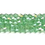 Transparent Electroplate Glass Beads Strands