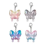 4Pcs Acrylic Butterfly Pendant Decorations