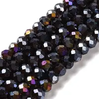Baking Electroplate Glass Beads Strands