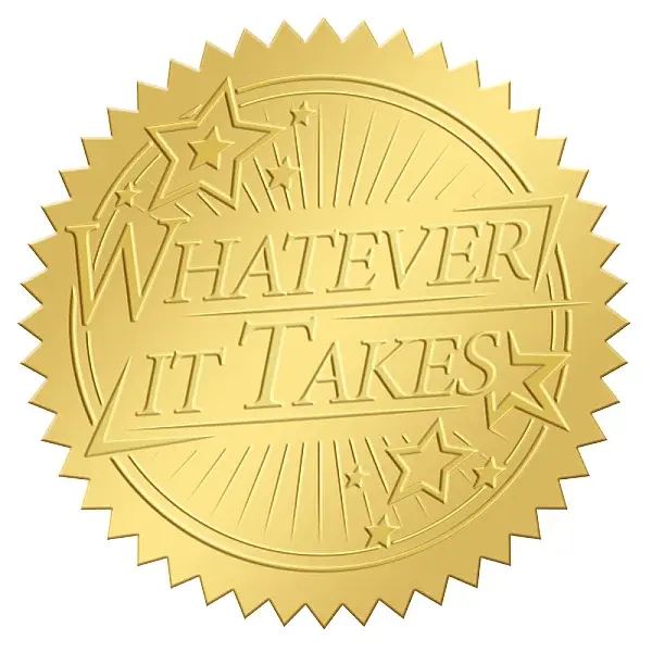 Plastic Self Adhesive Gold Foil Embossed Stickers