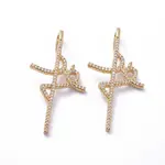 Brass Micro Pave Cubic Zirconia Pendants