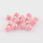 Large Hole Printed Resin European Beads