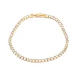 Brass Pave Clear Cubic Zirconia Horse Eye Link Bracelets
