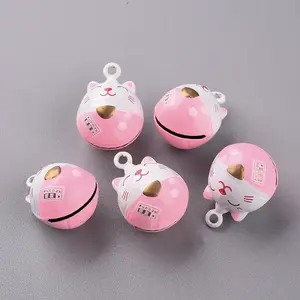 Baking Paint Brass Bell Pendants