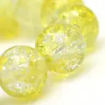 Baking Paint Crackle Glass Beads Strands