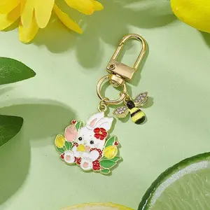 Rabbit Bees Alloy Enamel Pendant Decorations