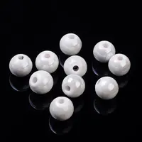 Pearlized Handmade Porcelain Round Beads