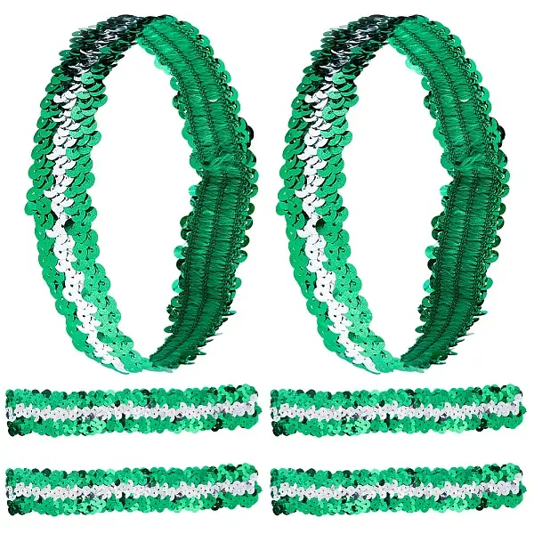 10Pcs Wide Stretch Sparkling Headband