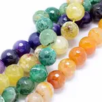 Faceted Natural Agate Beads Strands