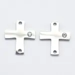 316 Surgical Stainless Steel Micro Pave Cubic Zirconia Links connectors