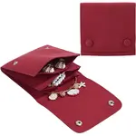 2Pcs Microfiber Cloth Jewelry Storage Bags with Brass Button