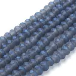 Full Rainbow Plated Faceted Rondelle Glass Beads Strands