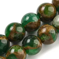 Synthetic Gold Clinquant Stone Beads Strands