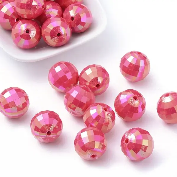 Opaque Chunky Bubblegum Acrylic Beads