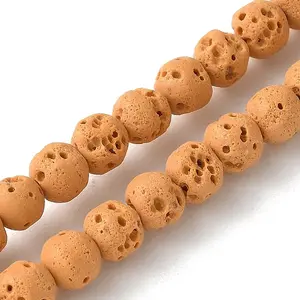 Synthetic Lava Rock Dyed Beads Strands