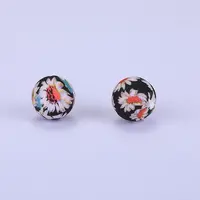 Printed Round Silicone Focal Beads
