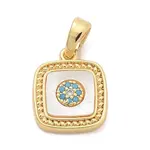 Brass Micro Pave Cubic Zirconia Pendents