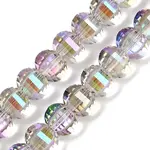 Electroplate Transparent Glass Beads Strands