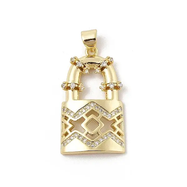 Brass Micro Pave Cubic Zirconia Pendants