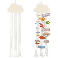 Cloud Wooden Hairpin Hair Clip Hanging Holder Storage Organizer