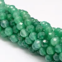 Natural Green Onyx Agate Beads Strands
