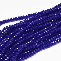 Faceted Rondelle Glass Beads Strands