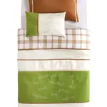 Přehoz na postel nature - zelená/béžová/hnědá