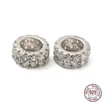 Rhodium Plated 925 Sterling Silver Spacer Beads