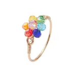 Flower Glass Finger Rings