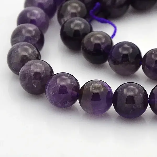 Natural Amethyst Round Beads Strands