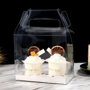 Foldable Transparent PET Cupcakes Boxes
