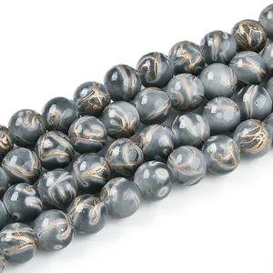 Baking Paint Glass Beads Strands