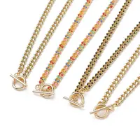 Brass Curb Chain Necklaces