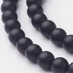 Natural Black Agate Beads Strands