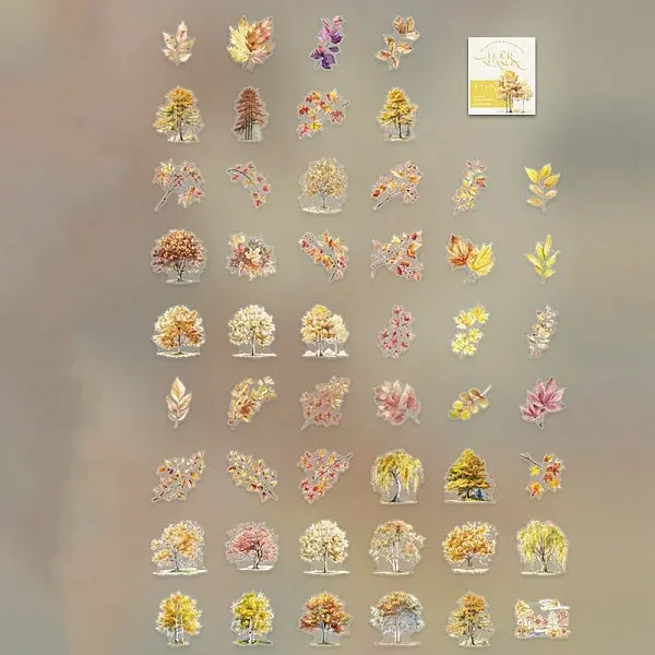 100Pcs Story of Four Seasons PET Stickers Self-Adhesive Stickers