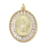 Brass Micro Pave Cubic Zirconia Pendants