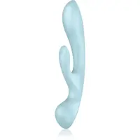 Satisfyer TRIPLE OH vibrátor se stimulátorem klitorisu Blue 23,5 cm