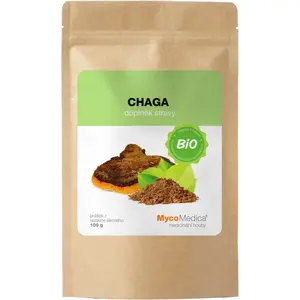 MycoMedica Chaga BIO prášek v BIO kvalitě pro podporu imunitního systému 100 g