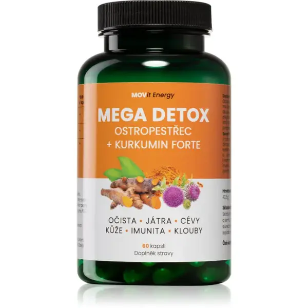 Movit Energy Mega Detox Ostropestřec + Kurkumin kapsle pro detoxikaci 60 cps