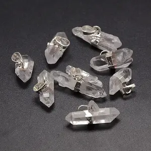 Natural Quartz Crystal Nuggets Pendants