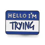 Rectangle with Word Aolly Brooch