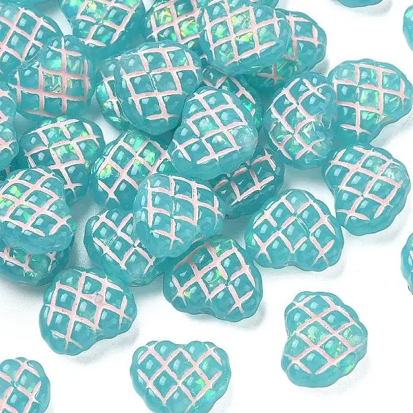 Translucent Resin Waffle Beads